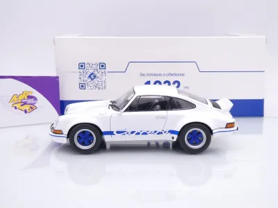 Preview: Solido S1801119 # Porsche 911 Carrera RSR 2.8 Baujahr 1973 " weiß-blau " 1:18