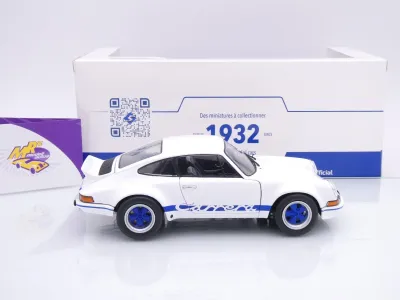 Preview: Solido S1801119 # Porsche 911 Carrera RSR 2.8 Baujahr 1973 " weiß-blau " 1:18
