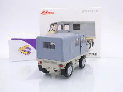 Preview: Schuco 00616 # Steyr-Puch Haflinger 700AP 4x4 Baujahr 1959 " beige-grau " 1:18