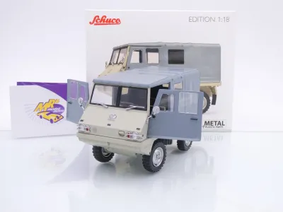 Preview: Schuco 00616 # Steyr-Puch Haflinger 700AP 4x4 Baujahr 1959 " beige-grau " 1:18