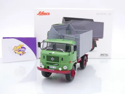 Schuco 32U00003 # IFA W50 SHA Häckselaufbau LKW Baujahr 1965 " grün-grau " 1:32