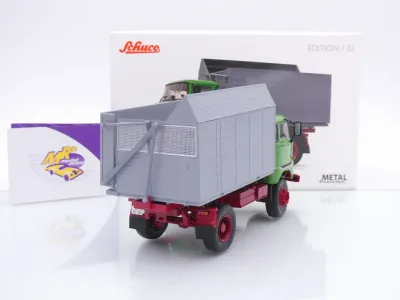 Preview: Schuco 32U00003 # IFA W50 SHA Häckselaufbau LKW Baujahr 1965 " grün-grau " 1:32