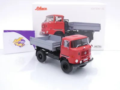 Schuco 32U00002 # IFA W50 2-achs Kipper Baujahr 1965 " rot-grau " 1:32