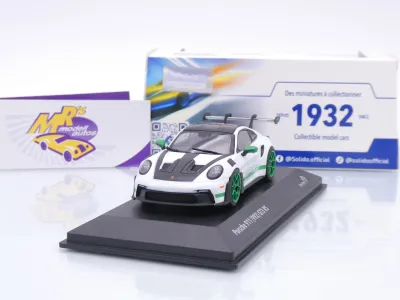 Solido S4314801 # Porsche 911 (992) GT3 RS Tribute Baujahr 2023 " weiß-grün " 1:43