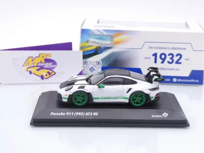 Preview: Solido S4314801 # Porsche 911 (992) GT3 RS Tribute Baujahr 2023 " weiß-grün " 1:43