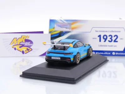 Preview: Solido S4314803 # Porsche 911 (992) GT3 RS Tribute Baujahr 2023 " blau-gelb " 1:43