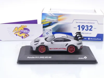 Preview: Solido S4314802 # Porsche 911 (992) GT3 RS Baujahr 2023 " Eisgraumetallic-rot " 1:43
