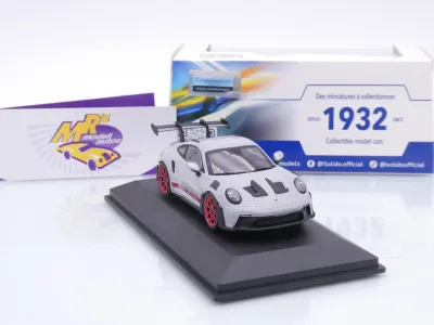 Preview: Solido S4314802 # Porsche 911 (992) GT3 RS Baujahr 2023 " Eisgraumetallic-rot " 1:43