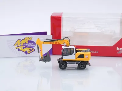 Preview: Herpa 318617 # Liebherr Mobilbagger A920 Litronic gelb " Max Bögl " 1:87