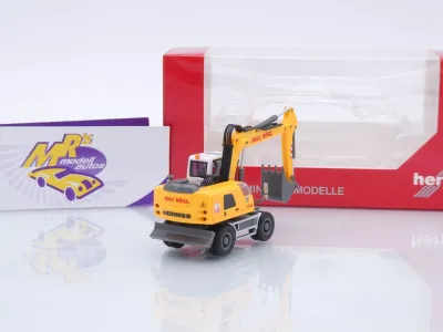 Preview: Herpa 318617 # Liebherr Mobilbagger A920 Litronic gelb " Max Bögl " 1:87