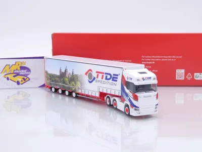 Preview: Herpa 319645 # Scania CS 20 HD (6x2) Volumen-Sattelzug " TiDe Spedition " 1:87