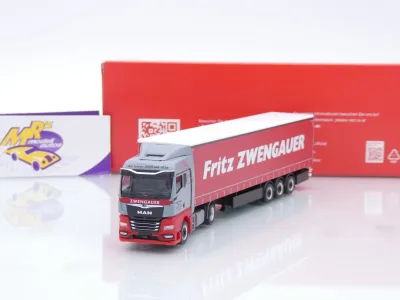Herpa 319911 # MAN TGX GM Gardinenplanen-Sattelzug " Fritz Zwengauer " 1:87