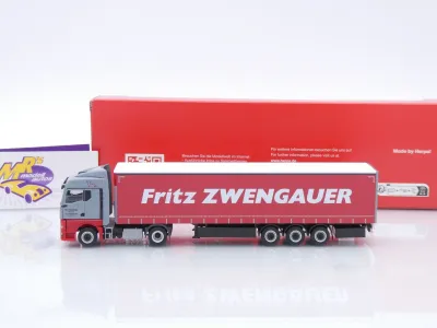 Preview: Herpa 319911 # MAN TGX GM Gardinenplanen-Sattelzug " Fritz Zwengauer " 1:87