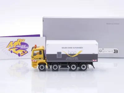 Preview: Herpa 953655 # MAN TGS M 4-achs Koffer-LKW " Leonhard Weiss / b.o.a " 1:87