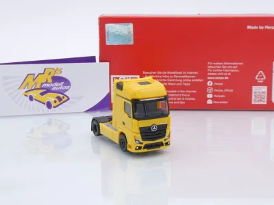 Preview: Herpa 317948-002 # Mercedes-Benz Actros L 18 2-achs Zugmaschine " gelb " 1:87