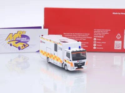 Preview: Herpa 098809 # MAN TGL CC Koffer-LKW Einsatzwagen " Malteser München 112 " 1:87