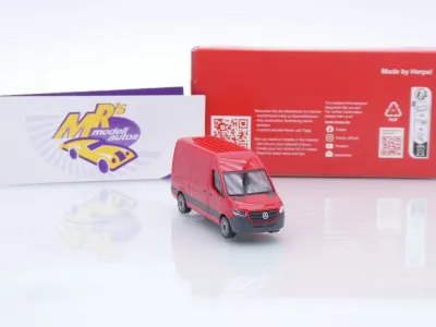 Preview: Herpa 093811-002 # Mercedes-Benz Sprinter '18 Kasten HD " rot " 1:87