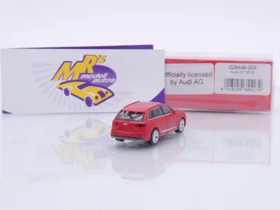 Preview: Herpa 028448-003 # Audi Q7 SUV Baujahr 2015 " Indischrot " 1:87