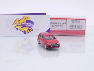 Preview: Herpa 028448-003 # Audi Q7 SUV Baujahr 2015 " Indischrot " 1:87