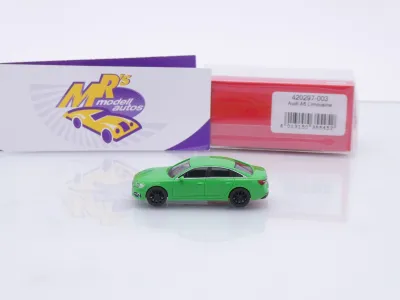 Preview: Herpa 420297-003 # Audi A6 C8 Limousine Baujahr 2018 " Kyalamigrün " 1:87