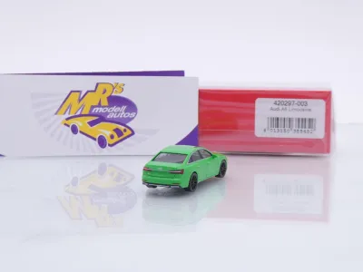 Preview: Herpa 420297-003 # Audi A6 C8 Limousine Baujahr 2018 " Kyalamigrün " 1:87