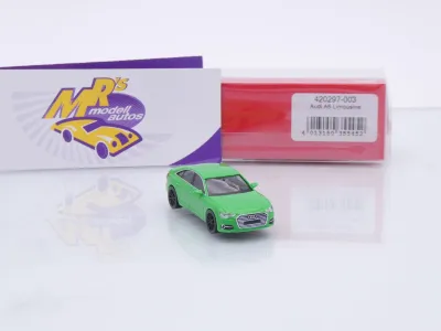 Preview: Herpa 420297-003 # Audi A6 C8 Limousine Baujahr 2018 " Kyalamigrün " 1:87