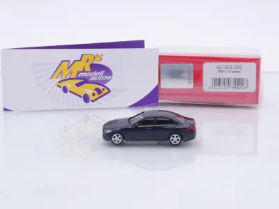 Preview: Herpa 421003-003 # Mercedes-Benz C-Klasse W206 Baujahr 2021 " dunkelblau " 1:87
