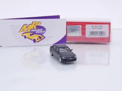 Preview: Herpa 421003-003 # Mercedes-Benz C-Klasse W206 Baujahr 2021 " dunkelblau " 1:87