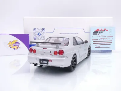 Preview: Solido S1804312 # Nissan Skyline (R34) GT-R Z-Tune Baujahr 1999 " silber " 1:18