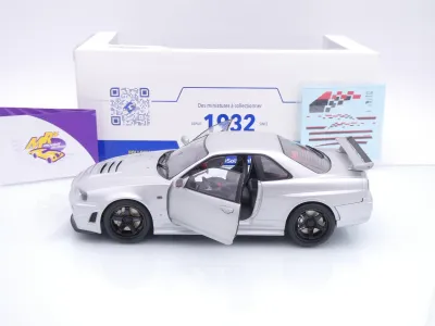 Solido S1804312 # Nissan Skyline (R34) GT-R Z-Tune Baujahr 1999 " silber " 1:18