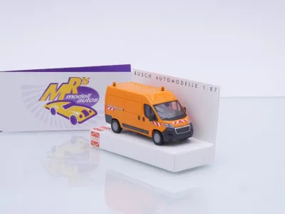 Busch 54613 # Peugeot Boxer Kastenwagen " Kommunalorange " 1:87