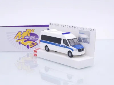Busch 52638 # Mercedes-Benz Sprinter Bus lang " Polizei Berlin MKW " 1:87