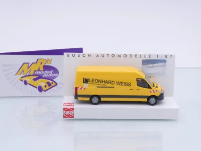 Preview: Busch 52641 # Mercedes-Benz Sprinter Kasten lang " Leonhard Weiss " 1:87
