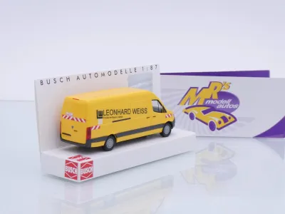 Preview: Busch 52641 # Mercedes-Benz Sprinter Kasten lang " Leonhard Weiss " 1:87