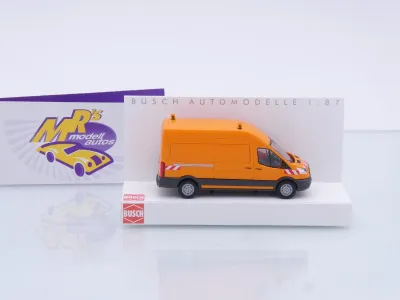 Preview: Busch 54515 # Ford Transit Custom Kasten " Kommunalorange " 1:87