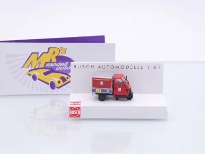Preview: Busch 48449 # Piaggio Ape 50 Einsatzwagen " Werkfeuerwehr Chempark 112 " 1:87