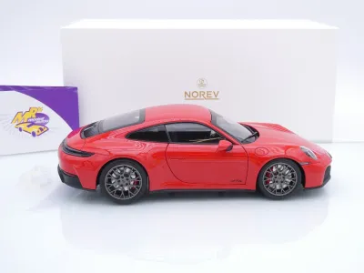 Preview: Norev 187171 # Porsche 911 (992) Carrera 4 GTS Baujahr 2024 " Guardsrot " 1:18
