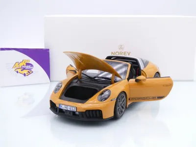 Preview: Norev 187190 # Porsche 911 (992) Targa 4 GTS Baujahr 2024 " Bahamagelb " 1:18