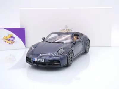 Norev 187180 # Porsche 911 (992) Carrera S Cabrio Bj. 2024 " Yachtingblaumetallic " 1:18