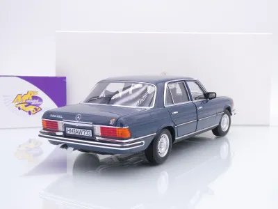 Preview: Norev 183976 # Mercedes-Benz 350 SEL W116 Limousine Bj. 1979 " Hansa Blau Metallic " 1:18