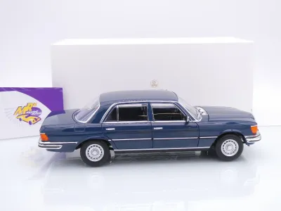 Preview: Norev 183976 # Mercedes-Benz 350 SEL W116 Limousine Bj. 1979 " Hansa Blau Metallic " 1:18