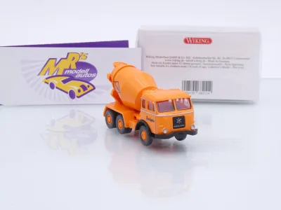 Preview: Wiking 0682 11 # Henschel Betonmischer Baujahr 1955-61 orange " Readymix " 1:87