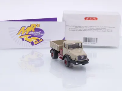 Preview: Wiking 0493 06 # Faun 2-achs Schwerlastzugmaschine Baujahr 1965-77 " graubeige " 1:87