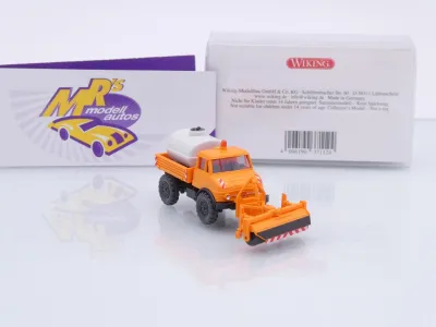 Preview: Wiking 0371 12 # Mercedes Unimog U406 Kehrmaschine Baujahr1963-89 orange " Kommunal " 1:87