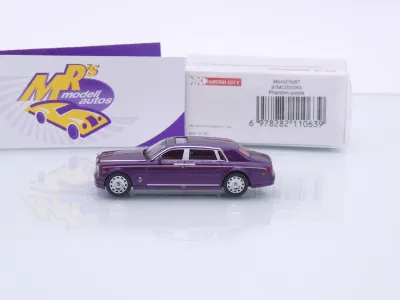 Preview: Micro City Herpa 87MC000064 # Rolls Royce Phantom VIII Baujahr 2018-22 " lila " 1:87