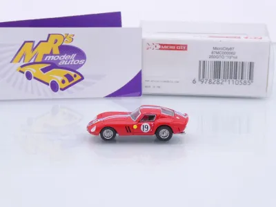 Preview: Micro City Herpa 87MC000062 # Ferrari 250 GTO Coupe #19 Baujahr 1962-64 " Ferrarirot " 1:87