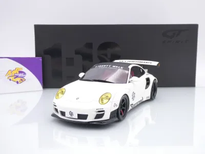 GT Spirit GT958 # Porsche 911 997 Turbo LB-Works Baujahr 2024 weiß " Liberty Walk " 1:18