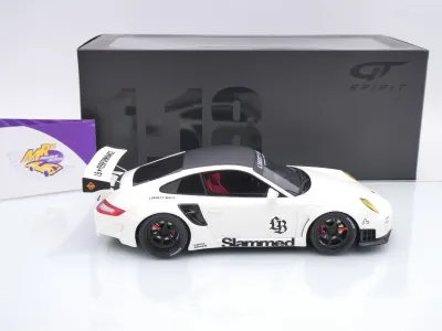 Preview: GT Spirit GT958 # Porsche 911 997 Turbo LB-Works Baujahr 2024 weiß " Liberty Walk " 1:18