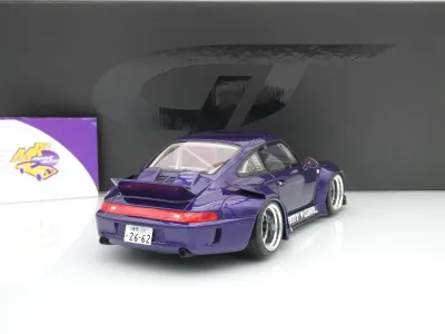 Preview: GT Spirit GT562 # Porsche 911 993 RWB Rauh Welt 2015 " Army Girl / Purple " 1:18