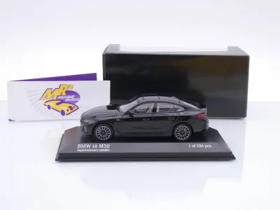 Preview: Minichamps 410024002 # BMW i4 M50 Limousine Baujahr 2022 " Saphirschwarzmetallic " 1:43